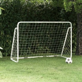 Fußballtor mit weißem Stahlnetz 180x90x120 cm von vidaXL, Fußballtore - Ref: Foro24-93370, Preis: 70,11 €, Rabatt: %