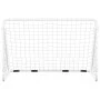 Portería de fútbol con red acero blanco 180x90x120 cm de vidaXL, Porterías de fútbol - Ref: Foro24-93370, Precio: 67,98 €, De...