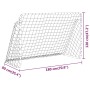 Fußballtor mit weißem Stahlnetz 180x90x120 cm von vidaXL, Fußballtore - Ref: Foro24-93370, Preis: 73,17 €, Rabatt: %