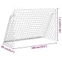 Portería de fútbol con red acero blanco 180x90x120 cm de vidaXL, Porterías de fútbol - Ref: Foro24-93370, Precio: 67,98 €, De...