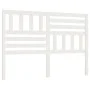 Solid white pine wood bed headboard 146x4x100 cm by vidaXL, Headboards and footboards - Ref: Foro24-814145, Price: 47,80 €, D...