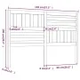 Solid white pine wood bed headboard 146x4x100 cm by vidaXL, Headboards and footboards - Ref: Foro24-814145, Price: 47,80 €, D...