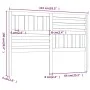 Cabecero de cama madera maciza de pino blanco 141x4x100 cm de vidaXL, Cabeceros y pies de cama - Ref: Foro24-814140, Precio: ...