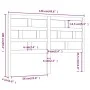 Bettkopfteil aus massivem weißem Kiefernholz, 126 x 4 x 100 cm von vidaXL, Kopf- und Fußteile - Ref: Foro24-814185, Preis: 39...