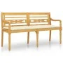Batavia bench cream cushion solid teak wood 150 cm by vidaXL, garden benches - Ref: Foro24-3100843, Price: 242,39 €, Discount: %
