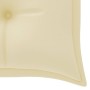 Banco Batavia cojín color crema madera maciza de teca 150 cm de vidaXL, Bancos de jardín - Ref: Foro24-3100843, Precio: 242,3...