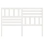 Solid white pine wood bed headboard 126x4x100 cm by vidaXL, Headboards and footboards - Ref: Foro24-814135, Price: 50,55 €, D...
