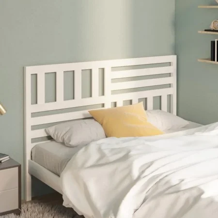 Solid white pine wood bed headboard 156x4x100 cm by vidaXL, Headboards and footboards - Ref: Foro24-814150, Price: 62,04 €, D...