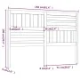 Solid white pine wood bed headboard 156x4x100 cm by vidaXL, Headboards and footboards - Ref: Foro24-814150, Price: 62,04 €, D...