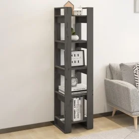 Gray pine wood shelving/space divider 41x35x160 cm by vidaXL, Bookcases and shelves - Ref: Foro24-813871, Price: 50,58 €, Dis...