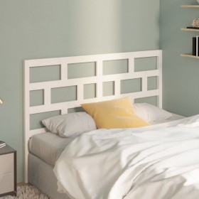 Solid white pine wood bed headboard 141x4x100 cm by vidaXL, Headboards and footboards - Ref: Foro24-814190, Price: 56,29 €, D...