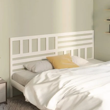 Solid white pine wood bed headboard 186x4x100 cm by vidaXL, Headboards and footboards - Ref: Foro24-814160, Price: 61,30 €, D...