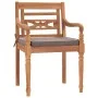 Juego comedor de jardín 5 pzas y cojines madera maciza de teca de vidaXL, Conjuntos de jardín - Ref: Foro24-3100791, Precio: ...