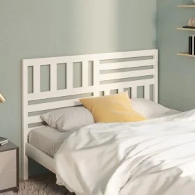 Solid white pine wood bed headboard 166x4x100 cm by vidaXL, Headboards and footboards - Ref: Foro24-814155, Price: 49,68 €, D...