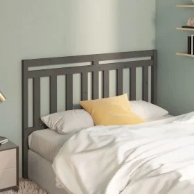 Solid gray pine wood bed headboard 166x4x100 cm by vidaXL, Headboards and footboards - Ref: Foro24-814106, Price: 44,26 €, Di...