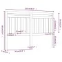 Bettkopfteil aus massivem grauem Kiefernholz, 166 x 4 x 100 cm von vidaXL, Kopf- und Fußteile - Ref: Foro24-814106, Preis: 44...