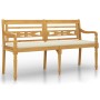 Batavia Bank cremefarbenes Kissen massives Teakholz 150 cm von vidaXL, Gartenbänke - Ref: Foro24-3100828, Preis: 243,63 €, Ra...