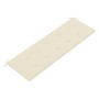 Batavia Bank cremefarbenes Kissen massives Teakholz 150 cm von vidaXL, Gartenbänke - Ref: Foro24-3100828, Preis: 243,63 €, Ra...