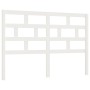 Solid white pine wood bed headboard 146x4x100 cm by vidaXL, Headboards and footboards - Ref: Foro24-814195, Price: 56,97 €, D...
