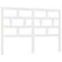 Solid white pine wood bed headboard 146x4x100 cm by vidaXL, Headboards and footboards - Ref: Foro24-814195, Price: 41,62 €, D...