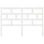 Solid white pine wood bed headboard 146x4x100 cm by vidaXL, Headboards and footboards - Ref: Foro24-814195, Price: 56,97 €, D...