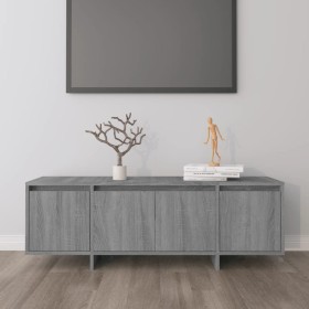 Mueble de TV madera contrachapada gris Sonoma 120x30x40,5 cm