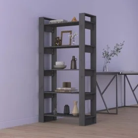 Solid wood gray shelf/space divider 80x35x160 cm by vidaXL, Bookcases and shelves - Ref: Foro24-813911, Price: 83,07 €, Disco...