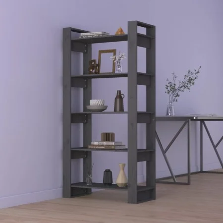 Solid wood gray shelf/space divider 80x35x160 cm by vidaXL, Bookcases and shelves - Ref: Foro24-813911, Price: 83,07 €, Disco...