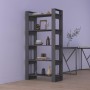Massivholz Bücherregal/Raumteiler grau 80x35x160 cm von vidaXL, Bücherregale und Regale - Ref: Foro24-813911, Preis: 84,00 €,...