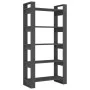 Solid wood gray shelf/space divider 80x35x160 cm by vidaXL, Bookcases and shelves - Ref: Foro24-813911, Price: 83,07 €, Disco...