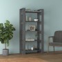 Massivholz Bücherregal/Raumteiler grau 80x35x160 cm von vidaXL, Bücherregale und Regale - Ref: Foro24-813911, Preis: 84,00 €,...