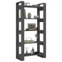 Massivholz Bücherregal/Raumteiler grau 80x35x160 cm von vidaXL, Bücherregale und Regale - Ref: Foro24-813911, Preis: 84,00 €,...