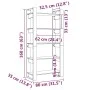 Solid wood gray shelf/space divider 80x35x160 cm by vidaXL, Bookcases and shelves - Ref: Foro24-813911, Price: 83,07 €, Disco...