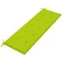 Banco Batavia con cojín verde brillo madera maciza teca 150 cm de vidaXL, Bancos de jardín - Ref: Foro24-3100837, Precio: 240...