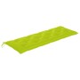 Batavia bench with glossy green cushion solid teak wood 150 cm by vidaXL, garden benches - Ref: Foro24-3100852, Price: 245,52...