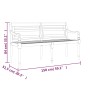 Batavia bench with glossy green cushion solid teak wood 150 cm by vidaXL, garden benches - Ref: Foro24-3100852, Price: 245,52...