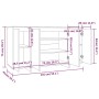 Holzwerkstoff-Anrichte Räuchereiche 135x41x75 cm von vidaXL, Sideboards - Ref: Foro24-813056, Preis: 149,64 €, Rabatt: %