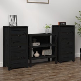 Sideboards 2 Stück aus massivem schwarzem Kiefernholz 40x35x80 cm von vidaXL, Sideboards - Ref: Foro24-813748, Preis: 121,23 ...