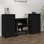 Sideboards 2 Stück aus massivem schwarzem Kiefernholz 40x35x80 cm von vidaXL, Sideboards - Ref: Foro24-813748, Preis: 119,90 ...