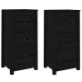 Sideboards 2 pcs solid black pine wood 40x35x80 cm by vidaXL, Sideboards - Ref: Foro24-813748, Price: 121,23 €, Discount: %