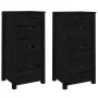 Sideboards 2 Stück aus massivem schwarzem Kiefernholz 40x35x80 cm von vidaXL, Sideboards - Ref: Foro24-813748, Preis: 119,90 ...