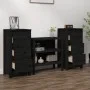 Sideboards 2 Stück aus massivem schwarzem Kiefernholz 40x35x80 cm von vidaXL, Sideboards - Ref: Foro24-813748, Preis: 119,90 ...
