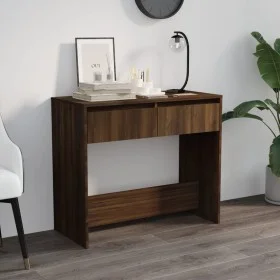 Oak brown engineered wood console table 89x41x76.5 cm by vidaXL, Side tables - Ref: Foro24-813001, Price: 49,82 €, Discount: %