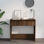 Oak brown engineered wood console table 89x41x76.5 cm by vidaXL, Side tables - Ref: Foro24-813001, Price: 50,09 €, Discount: %