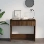 Oak brown engineered wood console table 89x41x76.5 cm by vidaXL, Side tables - Ref: Foro24-813001, Price: 49,82 €, Discount: %