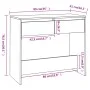 Oak brown engineered wood console table 89x41x76.5 cm by vidaXL, Side tables - Ref: Foro24-813001, Price: 49,82 €, Discount: %