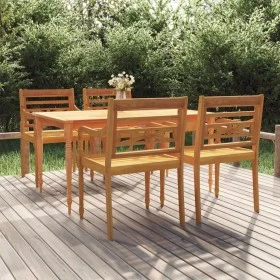5-piece garden dining set solid teak wood by vidaXL, Garden sets - Ref: Foro24-3100787, Price: 699,51 €, Discount: %