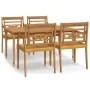 5-teiliges Garten-Essset aus massivem Teakholz von vidaXL, Gartensets - Ref: Foro24-3100787, Preis: 699,51 €, Rabatt: %