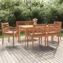 7-piece garden dining set with solid teak wood and cushions by vidaXL, Garden sets - Ref: Foro24-3100792, Price: 954,36 €, Di...
