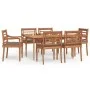 7-piece garden dining set with solid teak wood and cushions by vidaXL, Garden sets - Ref: Foro24-3100792, Price: 954,36 €, Di...